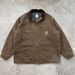 Vintage Carhartt Chore Coat Mens 2XLT XXL Tall Blanket Lined C02 CHT Wokrwear